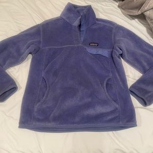 Purple-blue Patagonia snap fleece